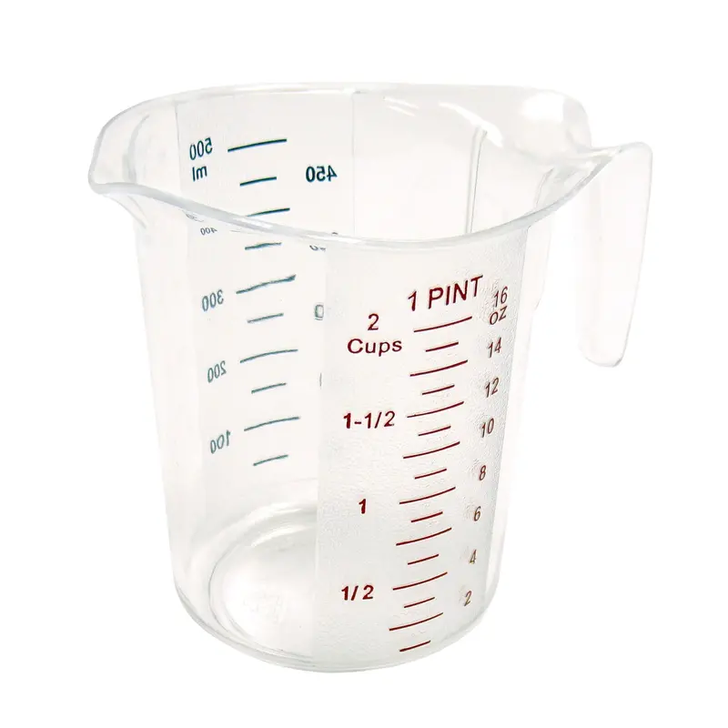 1-Pint Measuring Cup – Durable Plastic With Visual Graduations 1
