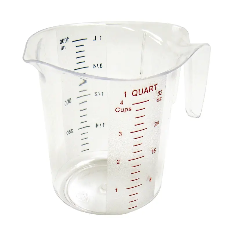1-Quart Measuring Cup – Bpa-Free Plastic With Color-Coded Markings 1