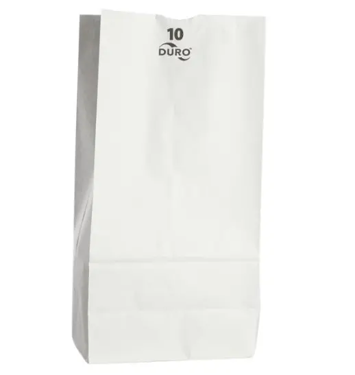 10 Lb White Sos Paper Bags – Pack Of 500 1