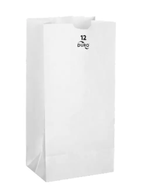 12 Lb White Sos Paper Bags – Pack Of 500 1