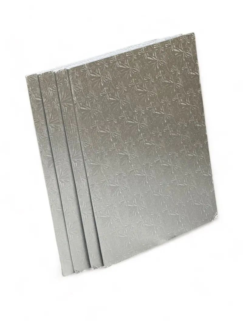 14×14 Inch Silver Foldover Cake Board – 1/4" Thickness, 24-Pack 1
