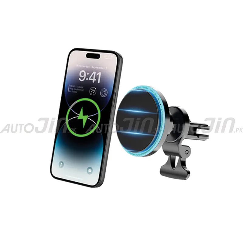 15W Magnetic Air Vent Wireless Car Charger With Fast Charging 1