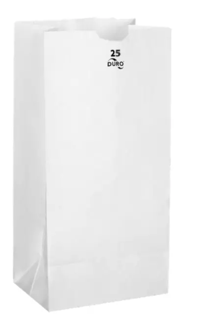 25 Lb White Sos Paper Bags – Pack Of 500 1