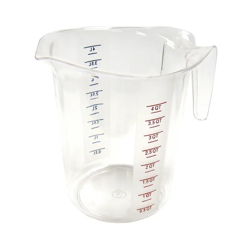 4-Quart Measuring Cup With Color-Coded Graduations (Plastic) 1