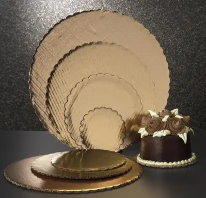 8-Inch Scalloped Corrugated Round Cake Board 1