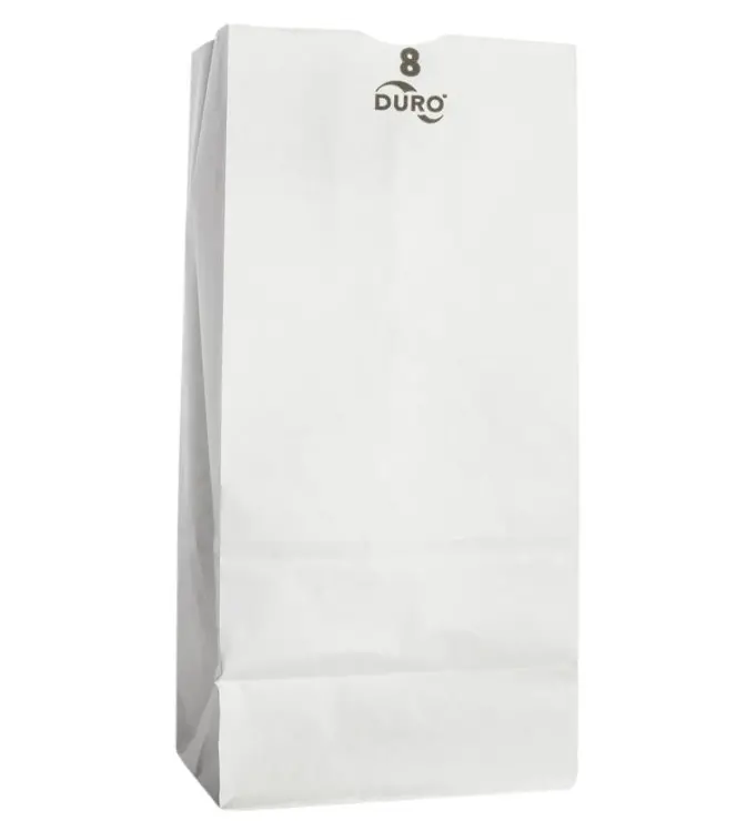 8 Lb White Sos Paper Bags – Pack Of 500 1