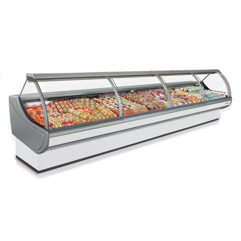 Atlantic Cfg-38-Sq-8 Alpine Slim Deli Case – Square Glass, 8' Length 1