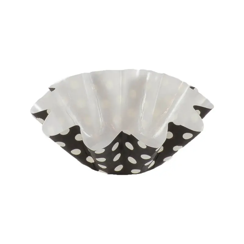 Black And White Medium Floret Cup – 3000-Count Elegant Liner Pack 1