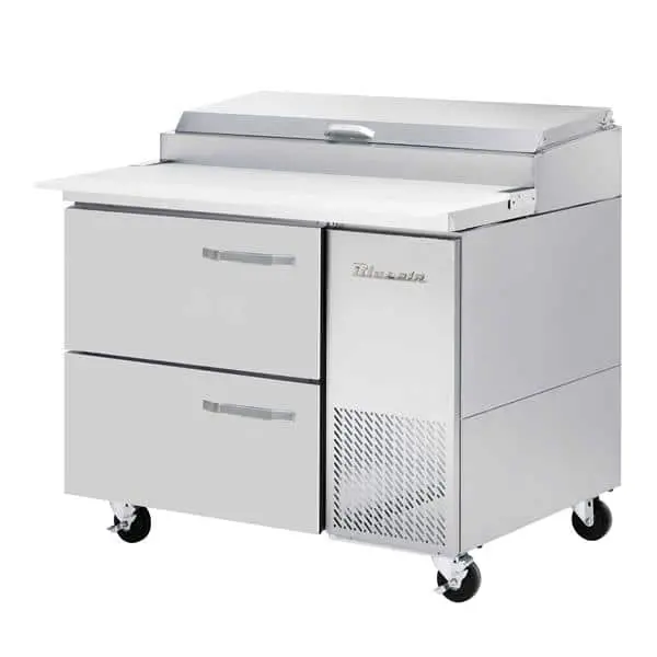 Blue Air Bapp44-D2-Hc 44.38-Inch Two-Drawer Pizza Prep Table – Space-Efficient Counter-Height Refrigerated Unit 1