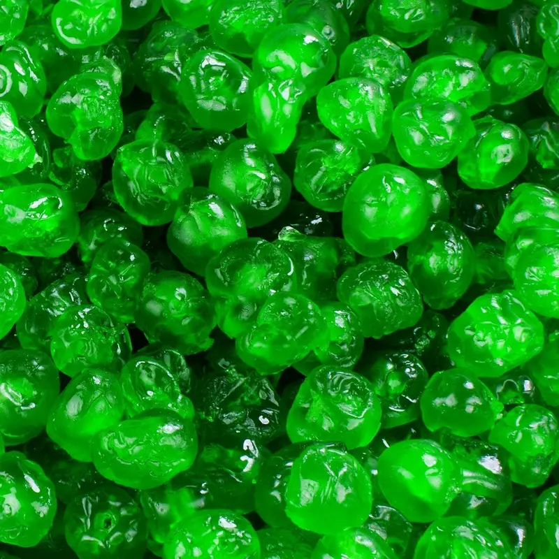Candied Green Cherries – Whole, 30 Lb Case 1
