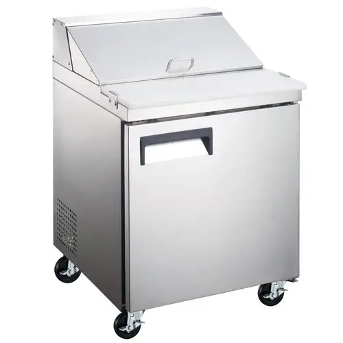 Coldline Sp27 27" Compact Refrigerated Sandwich Prep Table – 6-Pan Layout 1