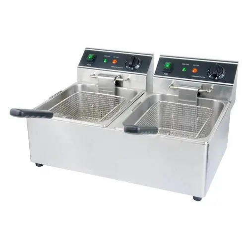 Cookline Df15-2-220 22-Inch Dual-Tank Electric Fryer – 30 Lb Capacity, 220V 1