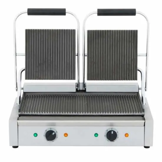 Cookline Pg-2 22-Inch Dual Panini Press With Grooved Plates (18.5" X 10" Surface, 120V) 1