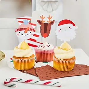 Festive Friends Food Picks – 12-Piece Set Of Themed Cupcake & Appetiser Toppers 1