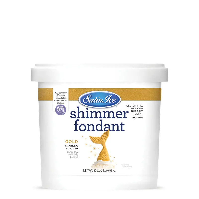 Gold Shimmer Fondant – 2 Lb Decorative Baking Supply 1