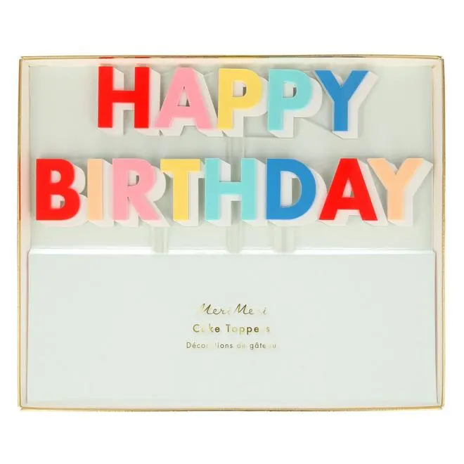 Happy Birthday Acrylic Cake Topper Duo – Two Unique Designs 1