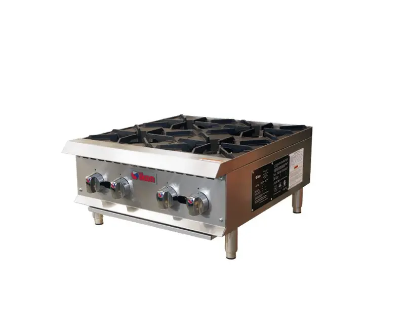 Ikon Ihp-4-24 Gas Hot Plate – 24-Inch 4-Burner Restaurant Gas Cooktop 1