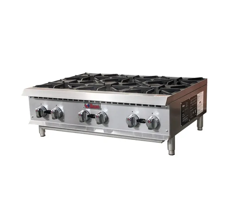 Ikon Ihp-6-36 Gas Hot Plate – 36-Inch 6-Burner Commercial Gas Cooktop 1