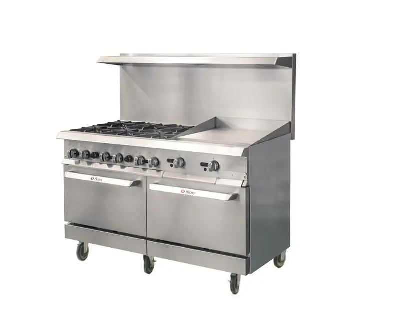 Ikon Ir-6B-24Tg-60 60" Gas Range With Top Griddle 1