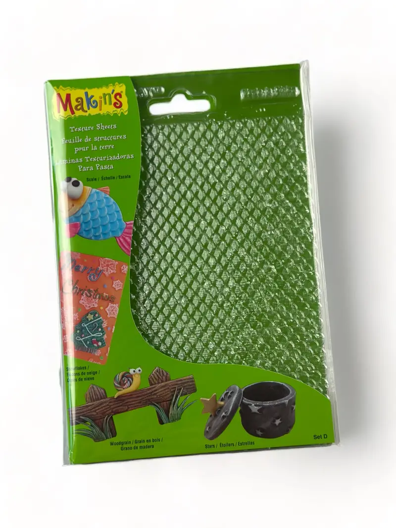 Makin Clay Texture Sheet Set D – Polymer Clay Embossing Tool 1