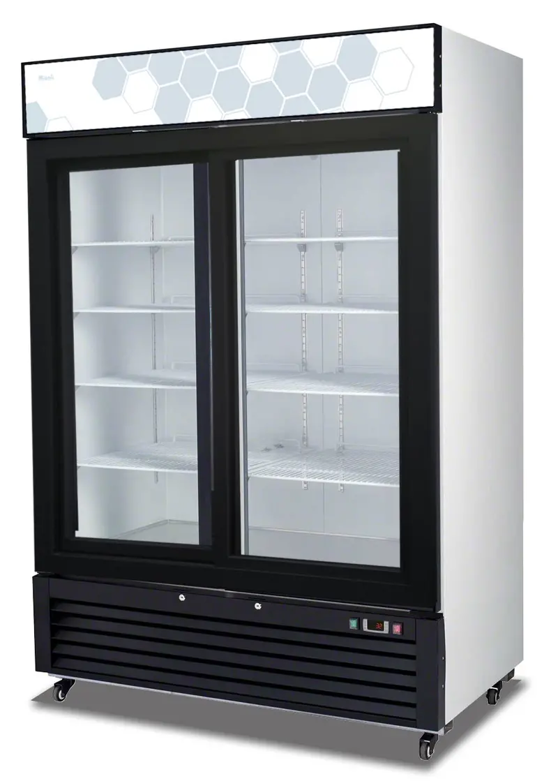 Migali C-49Rs-Hc Sliding-Glass Two-Door Refrigerator — 54.25-Inch Width, Low-Profile Design 1