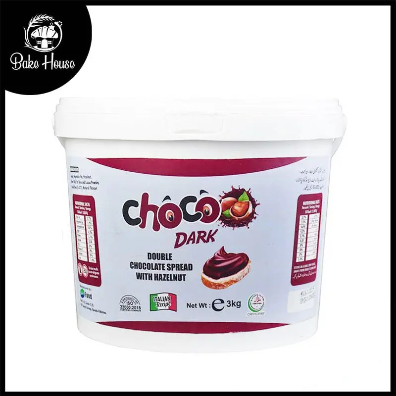 Milkyz Dark Double Chocolate Hazelnut Spread – 3 Kg Bucket For Baking & Topping 1