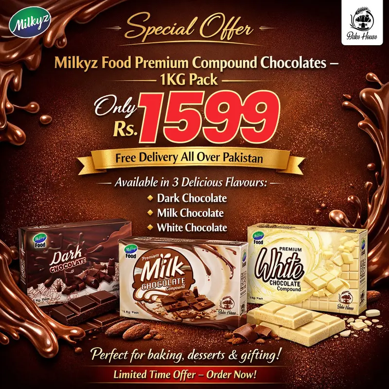 Milkyz Premium Compound Chocolate – 1Kg Block (Free Delivery Across Pakistan) 1