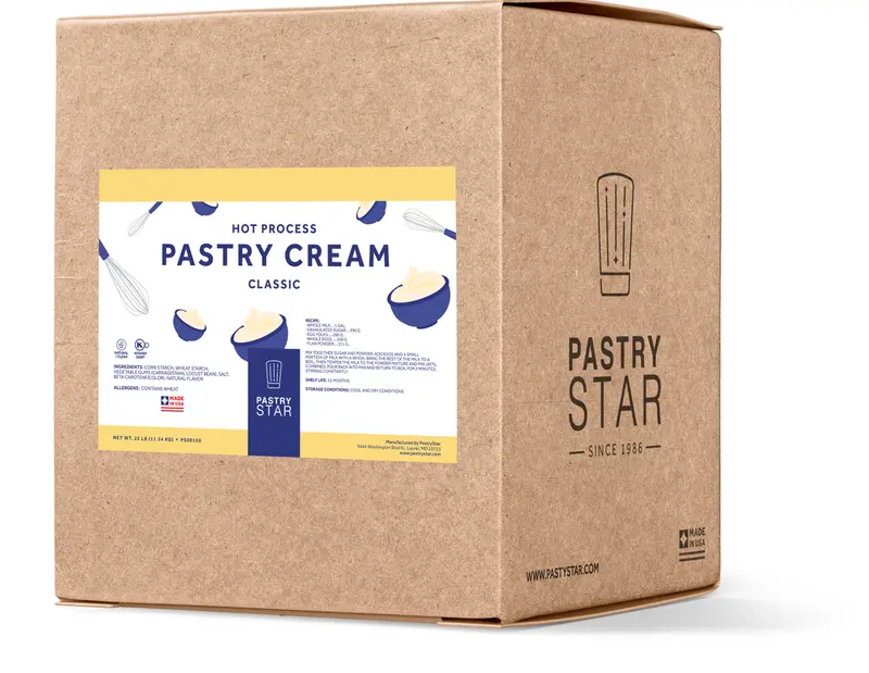 Pastrystar Classic Hot-Process Pastry Cream – 25 Lb Bulk Container 1