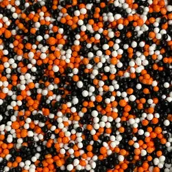 Patriotic Halloween Nonpareils (Black, Orange, White) – 8 Lb 1