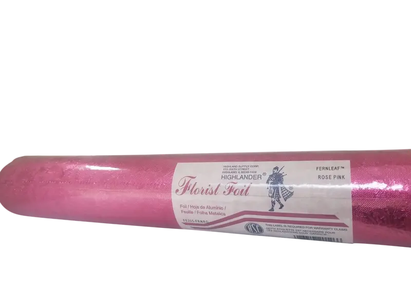 Pink Fernleaf Embossed Foil Roll – Elegant Textured Wrap 1