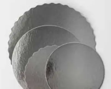 Silver Scallop-Edge Heavy-Duty Cake Board – Bulk Pack 1