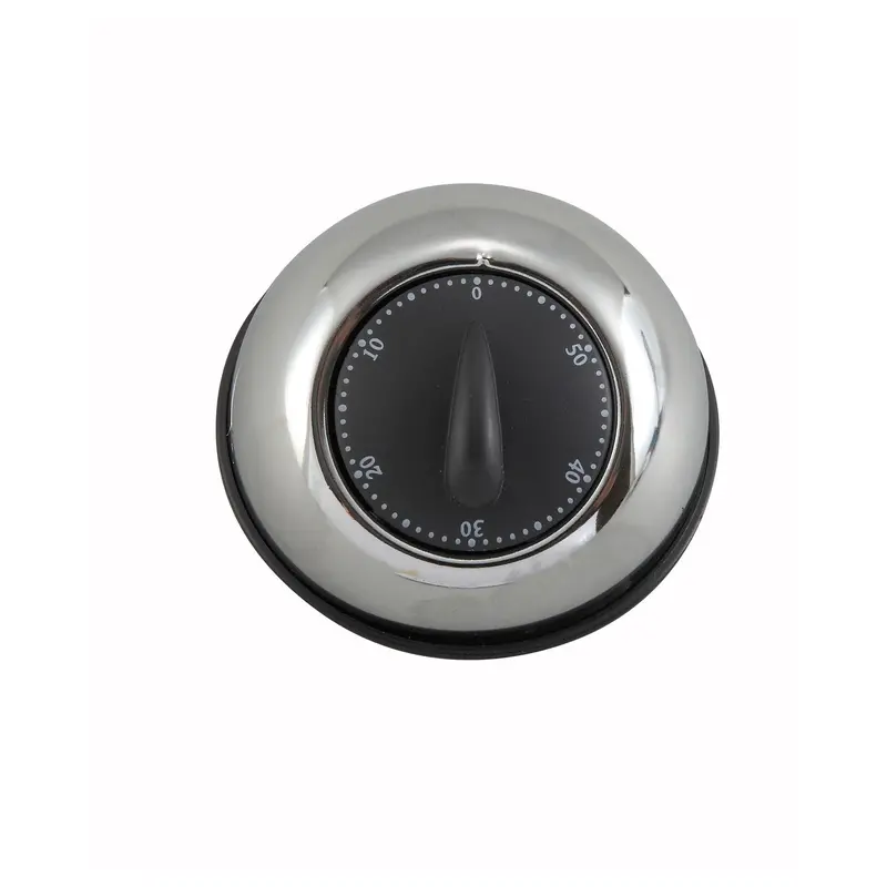 Stainless Steel Mechanical Kitchen Timer – Long-Range Ring Style 1