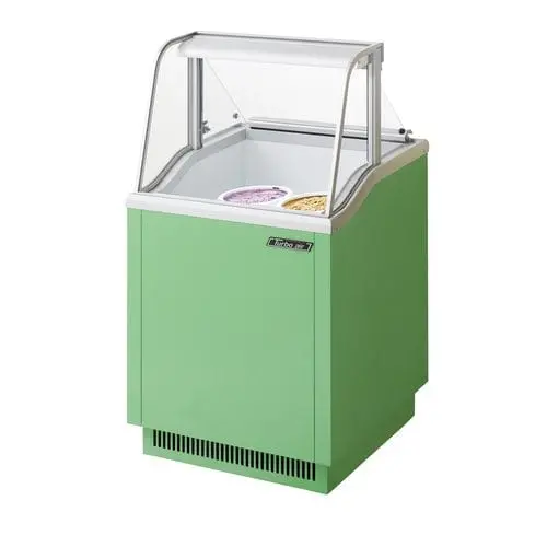 Turbo Air Tidc-26G-N 26-Inch Green Mini Ice Cream Scoop Cabinet 1