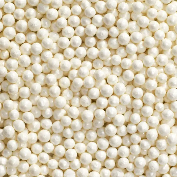 White Pearl Grande Nonpareils – 29 Oz Jar 1