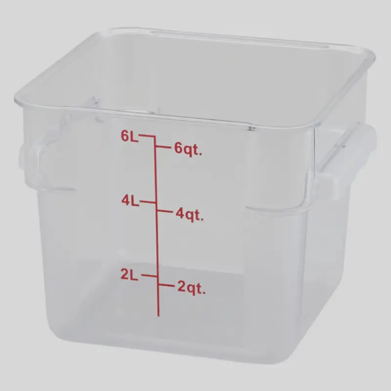 Winco Clear 6-Quart Food Storage Container – Stackable Design 1