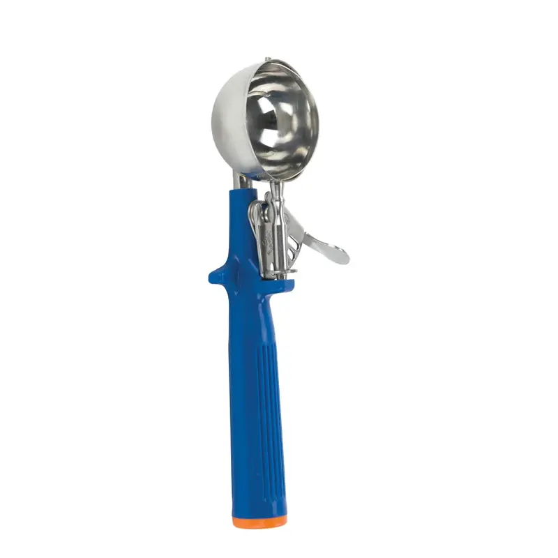 Winco Icop-16 Blue Two-Ounce Deluxe Scoop With Ergonomic Handle 1